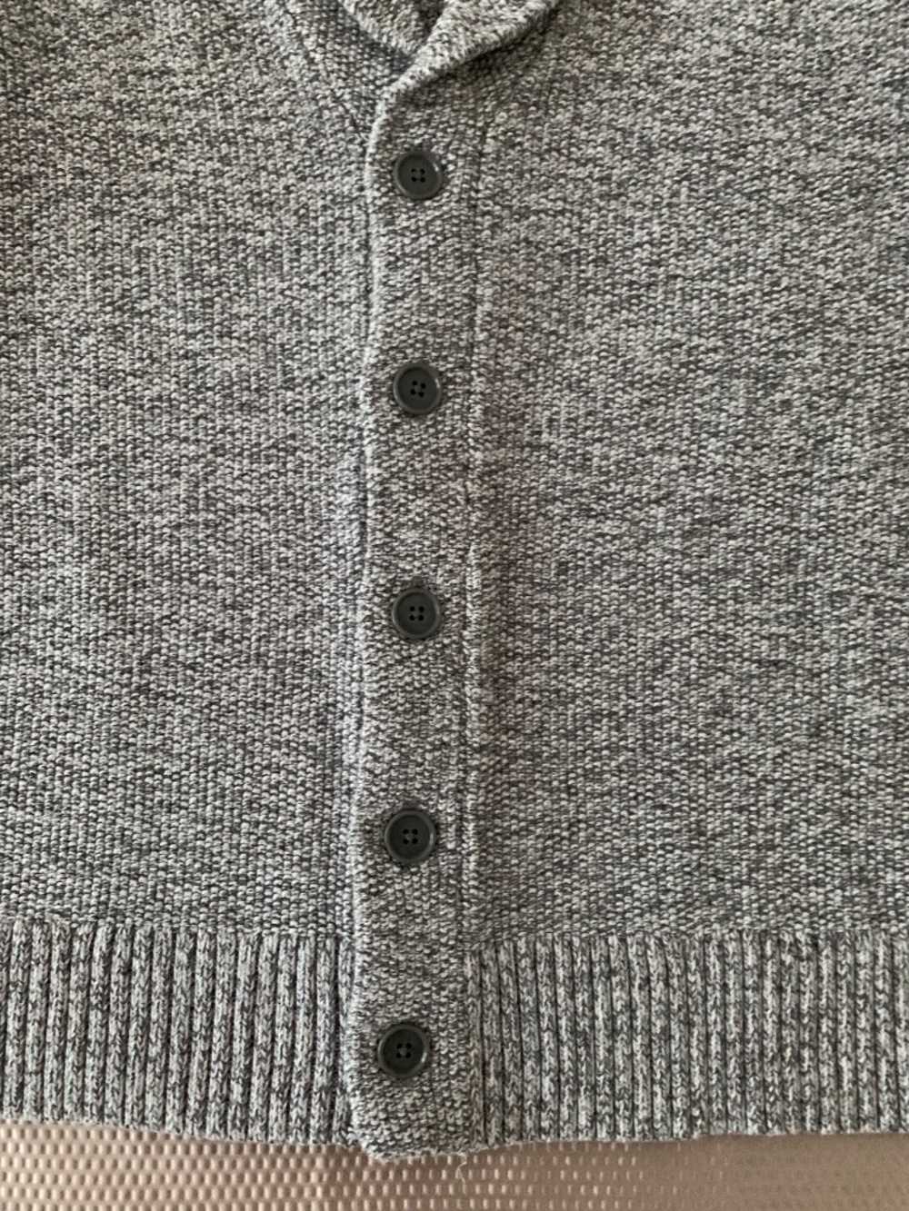 Bonobos Gray Marled 100% Cotton Shawl Collar Cardigan Sweater Men's M - Picture 2 of 9